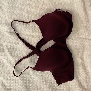 Aerie Criss-Cross Underwire 36C Burgundy